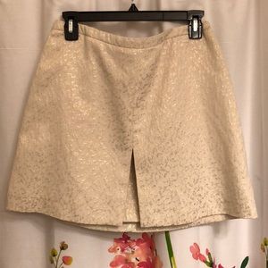 🔥LOWEST H&M Cream/Gold A Line Skirt